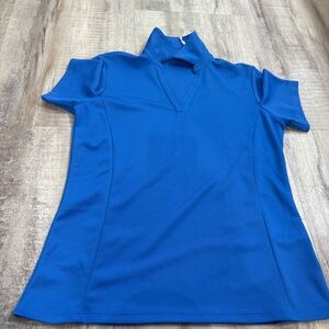 Lady Hagen Blue Polo Top Small